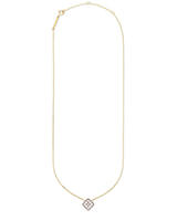 Fleur 14k Yellow Gold Pave Pendant Necklace in White Diamond image number 3.0