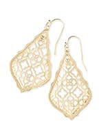 Addie Gold Drop Earrings in Gold Filigree Mix image number 0.0