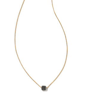 Stella 14k Yellow Gold Pendant Necklace in Black Diamond