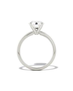 Round Solitaire Engagement Ring in 14k White Gold