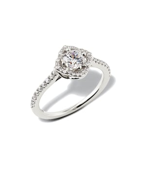 Signature Engagement Ring in 14k White Gold