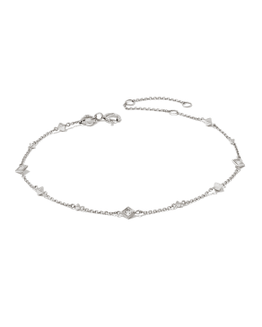 Michelle 14k White Gold Delicate Bracelet in White Diamond