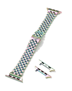 Alex 5 Link Watch Band in Iridescent Stainless Steel