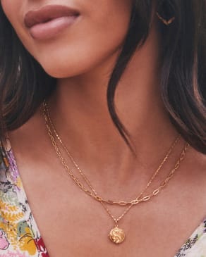 Small Paperclip Chain Necklace in 18k Gold Vermeil