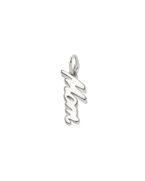 Mom Charm in Sterling Silver