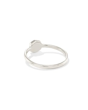 Davie Sterling Silver Band Ring in Aquamarine