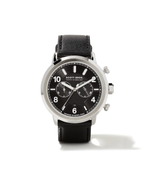 Evans Stainless Steel 44mm Field Watch in Black