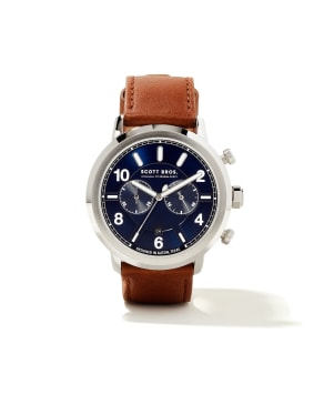 Evans Stainless Steel 44mm Field Watch in Blue