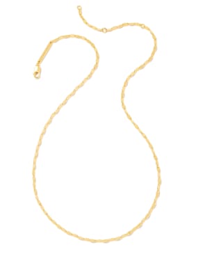 Twisted Link Chain Necklace in 18k Gold Vermeil