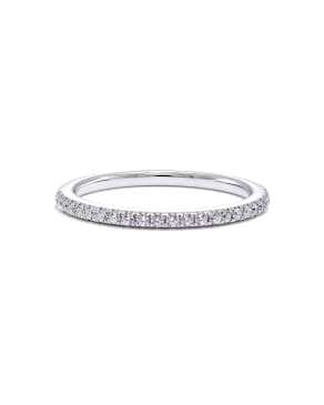 Pave Band Ring in 14k White Gold