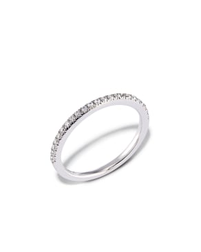 Pave Band Ring in 14k White Gold