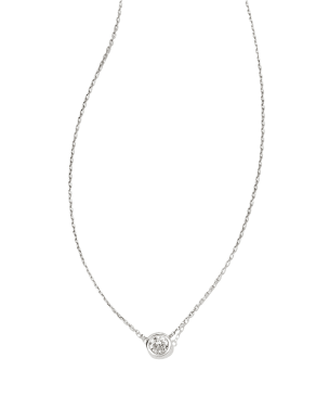 Audrey 14k White Gold Pendant Necklace in White Diamond, .25ct