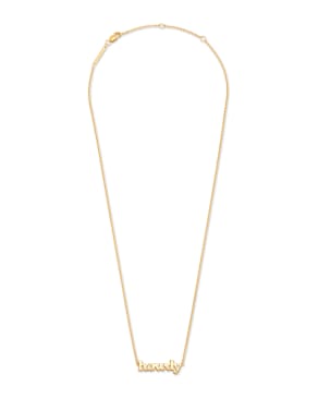 Howdy Pendant Necklace in 18k Yellow Gold Vermeil