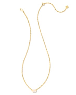 Cailin Gold Pendant Necklace in Champagne Opal Crystal