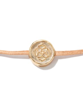 Stamped Dira Gold Bracelet in Ivory Mother-Of-Pearl