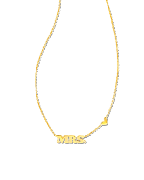 Mrs. Pendant Necklace in Gold