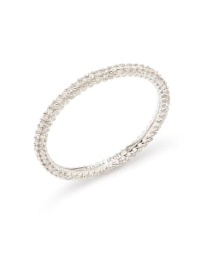 Remi 14k White Gold Band Ring In White Diamonds