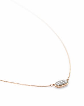 Lisa Pendant Necklace in Pave Diamond and 14k Rose Gold