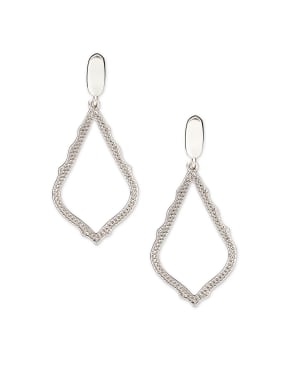 Sophia Clip On Drop Earrings in Silver