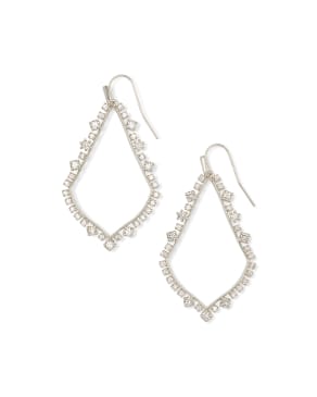 Sophee Crystal Drop Earrings in Silver