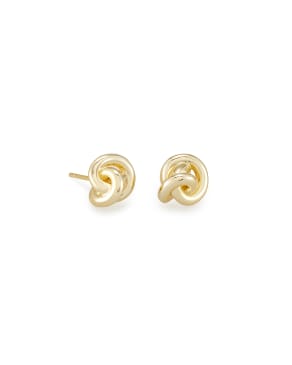 Presleigh Love Knot Stud Earrings in Gold