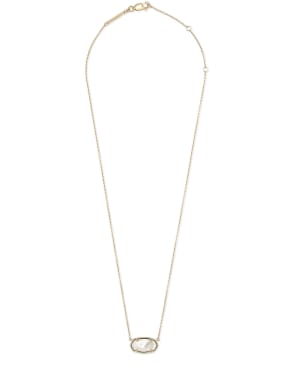 Elisa 18k Gold Vermeil Pendant Necklace in Ivory Mother-of-Pearl