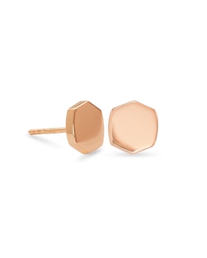 Davis Stud Earrings in 18k Rose Gold Vermeil