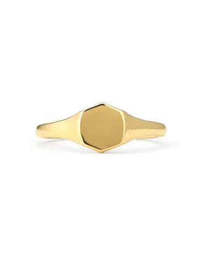 Davis Signet Ring in 18k Gold Vermeil