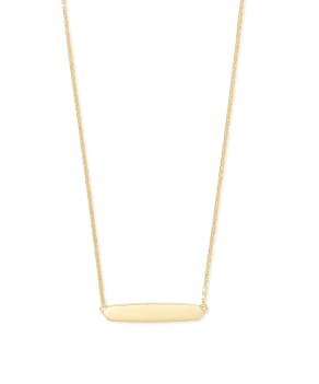 Mattie Bar Pendant Necklace in 18k Gold Vermeil