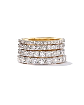 Marilyn 14k Yellow Gold Full Eternity Band Ring in White Diamond, 1ct