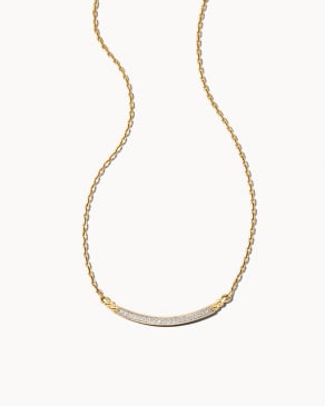 Ott 14k Yellow Gold Pendant Necklace in White Diamond