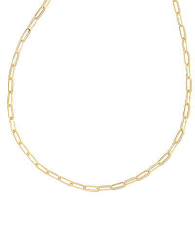 22 Inch Large Paperclip Chain Necklace in 18k Gold Vermeil