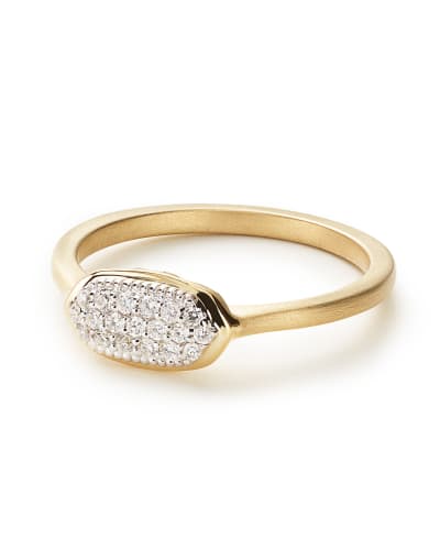 Isa Ring in Pave Diamond and 14k Yellow Gold 