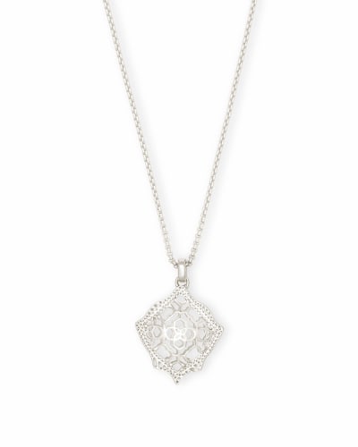 Davie Sterling Silver Pendant Necklace in Rock Crystal | Kendra Scott