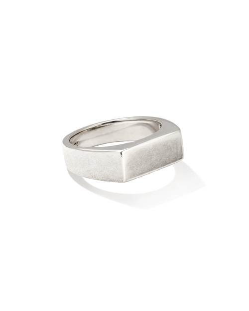 Hudson Signet Ring in Oxidized Sterling Silver