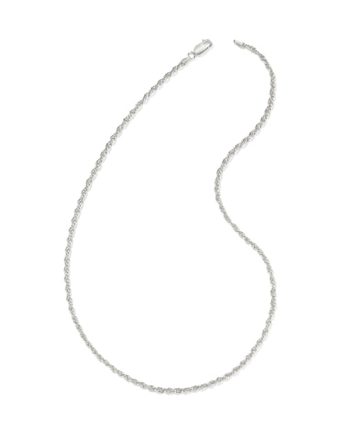 Ryan 22" Rope Chain Necklace in Oxidized Sterling Silver