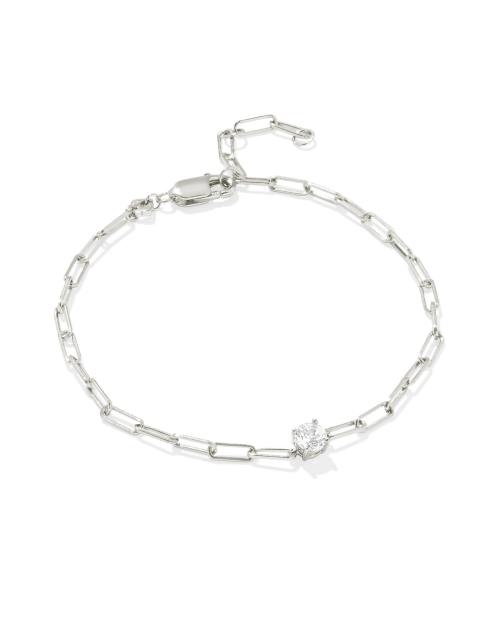 Virginia Sterling Silver Huggie Earrings in White Topaz