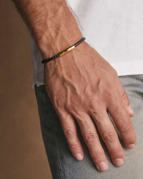 Evans 18k Yellow Gold Vermeil Corded Bracelet