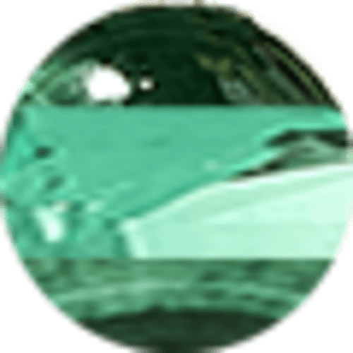 Krista Gold Hoop Earrings in Green Mix