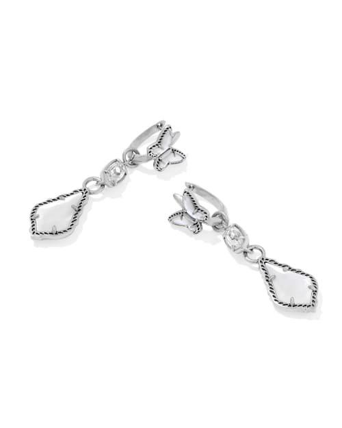 Dolly Parton x Kendra Scott Butterfly Vintage Silver Convertible Drop Earrings