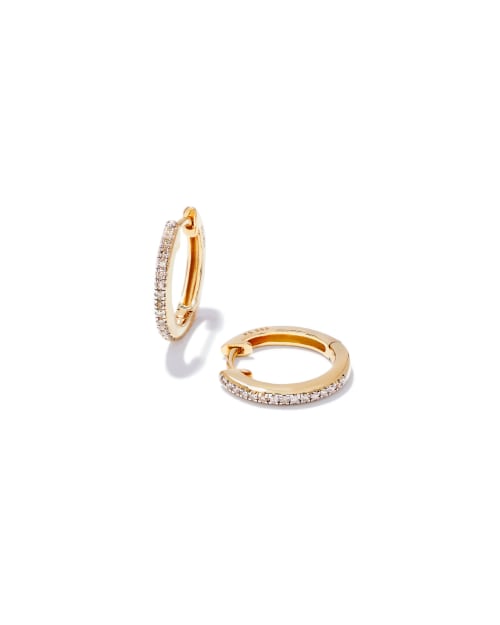 Dani 14k Yellow Gold Open Ring in White Diamond