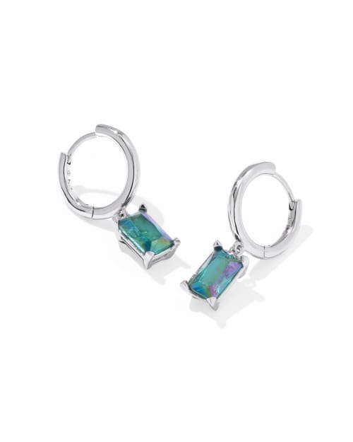 Ashley Silver Huggie Earrings Kendra Scott