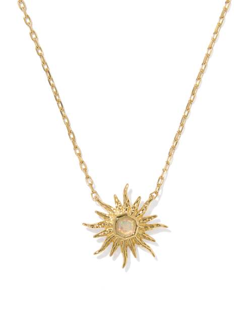 Sun 18k Yellow Gold Vermeil Short Pendant
