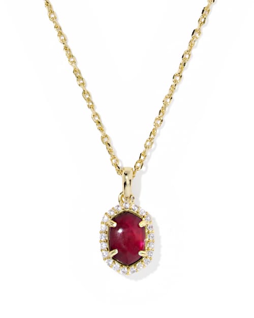 Daphne Gold Crystal Frame Short Pendant Necklace 