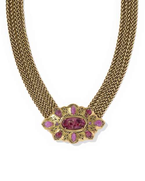 Bria Vintage Gold Statement Necklace