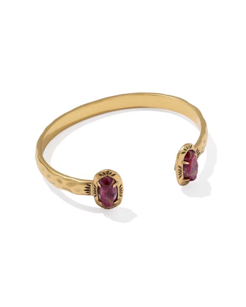 Anna Friendship Bracelet Gold Bronze Veined Maroon Jade main image 0