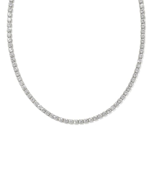 Renee Silver Tennis Necklace