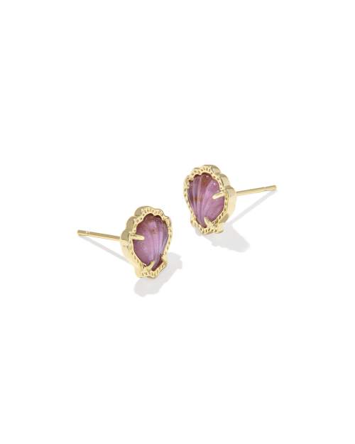 Brynne Shell Gold Stud Earrings