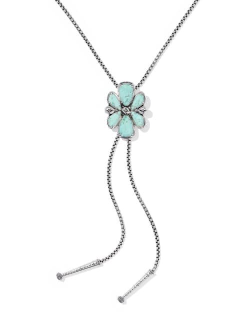 Jamie Vintage Silver Statement Bolo Necklace