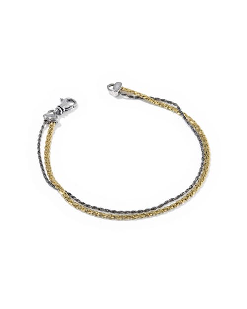 Adia Mixed Metal Link and Chain Bracelet 